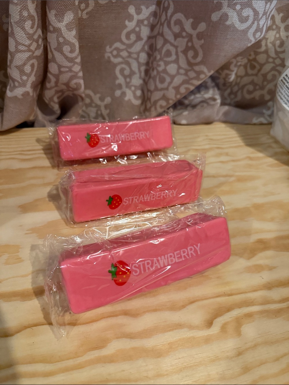 3 pack of strawberry butter - individually packed and slow rising NEW